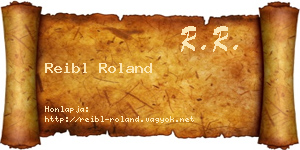 Reibl Roland névjegykártya